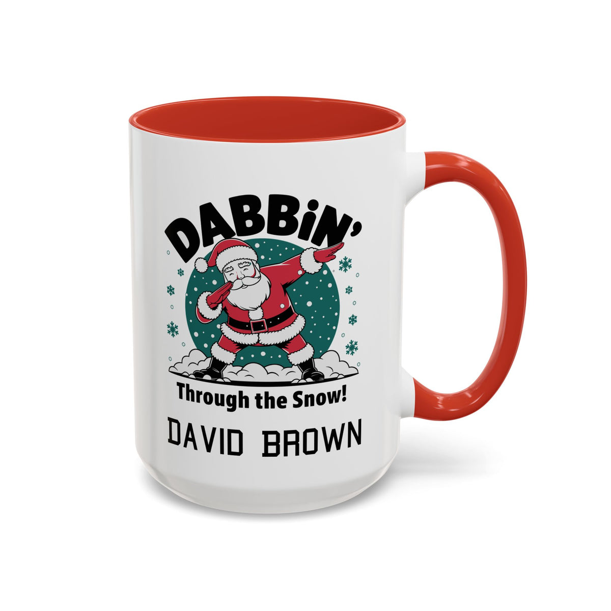 Personalized Christmas Santa Mug with Name – Funny Dabbing Santa Gift