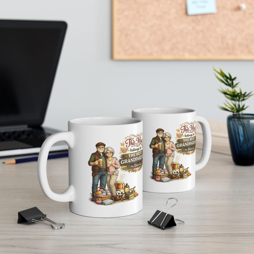 Best Grandparents Mug This Mug Belongs To The Best Grandparents in the Universe, Grandparents Coffee Mug Gift