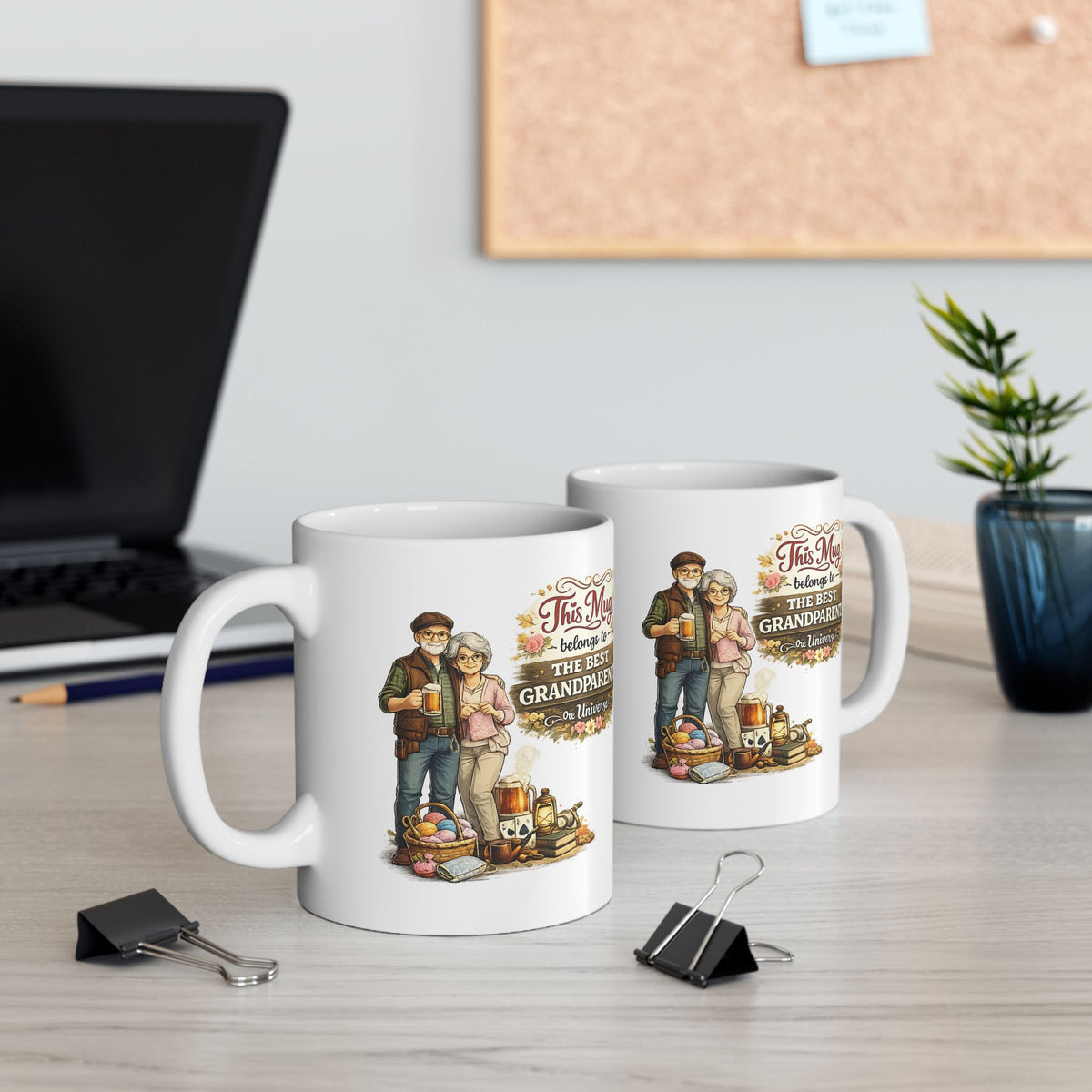 Best Grandparents Mug This Mug Belongs To The Best Grandparents in the Universe, Grandparents Coffee Mug Gift