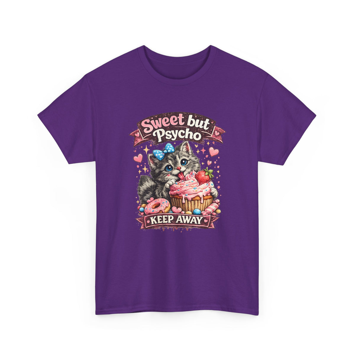 “Sweet But Psycho” T-Shirt – Cute Funny Kawaii Cat Graphic Tee