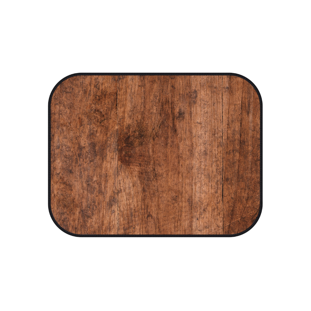 Rustic Wood Car Floor Mats – Brown 4-Piece Set