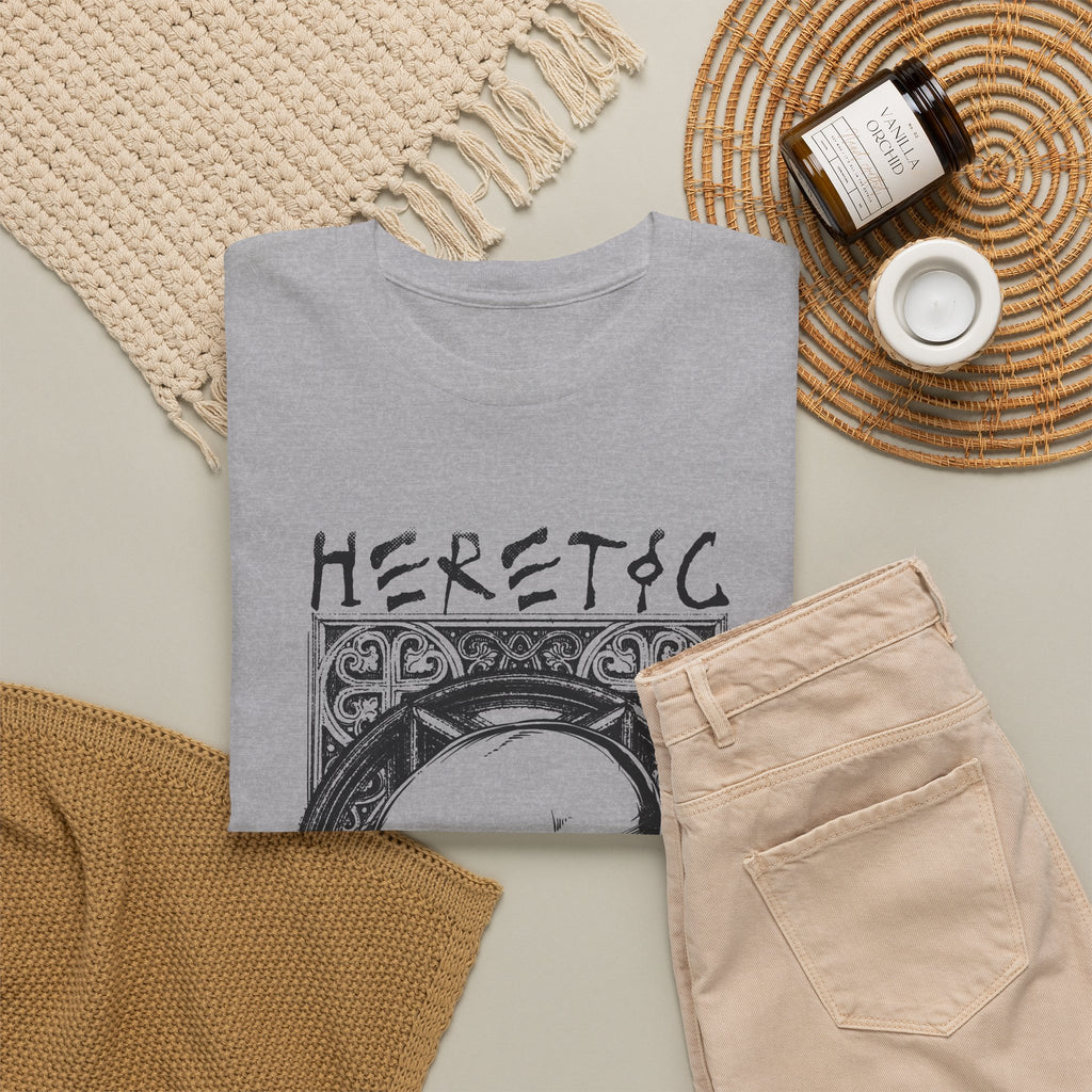 Heretic Skull T-Shirt – Gothic Pentagram Dark Graphic Tee