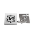 Personalized Initial Cufflinks – Engraved Monogram Gift for Him