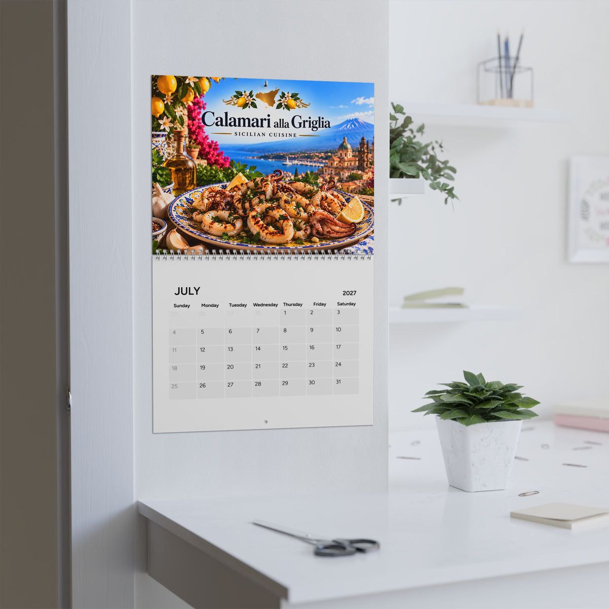 Sicily 2027 Wall Calendar – Sicilian Food & Culture