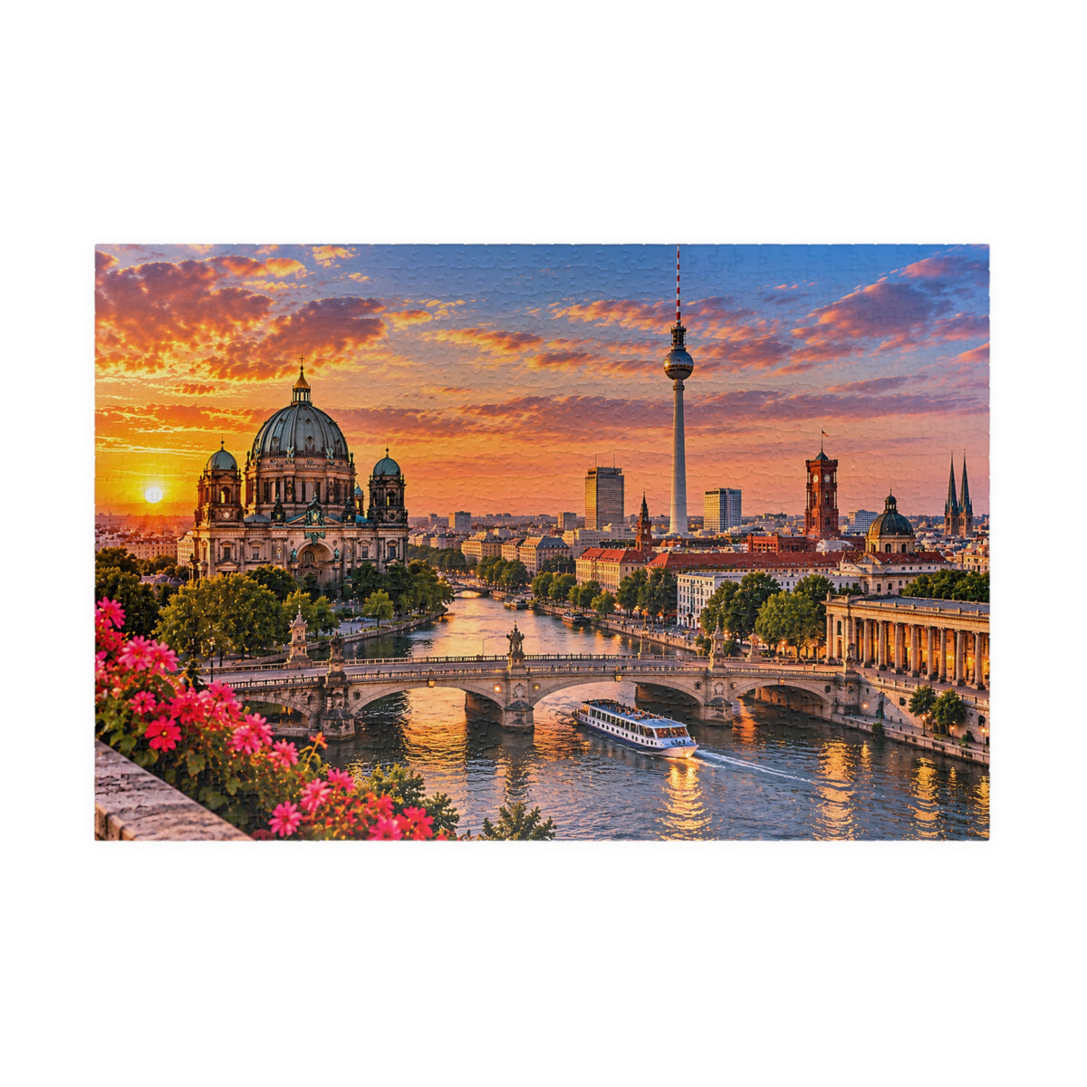 Berlin Germany Puzzle – TV Tower & City Skyline Jigsaw Puzzle (110, 252, 520, 1014-piece)