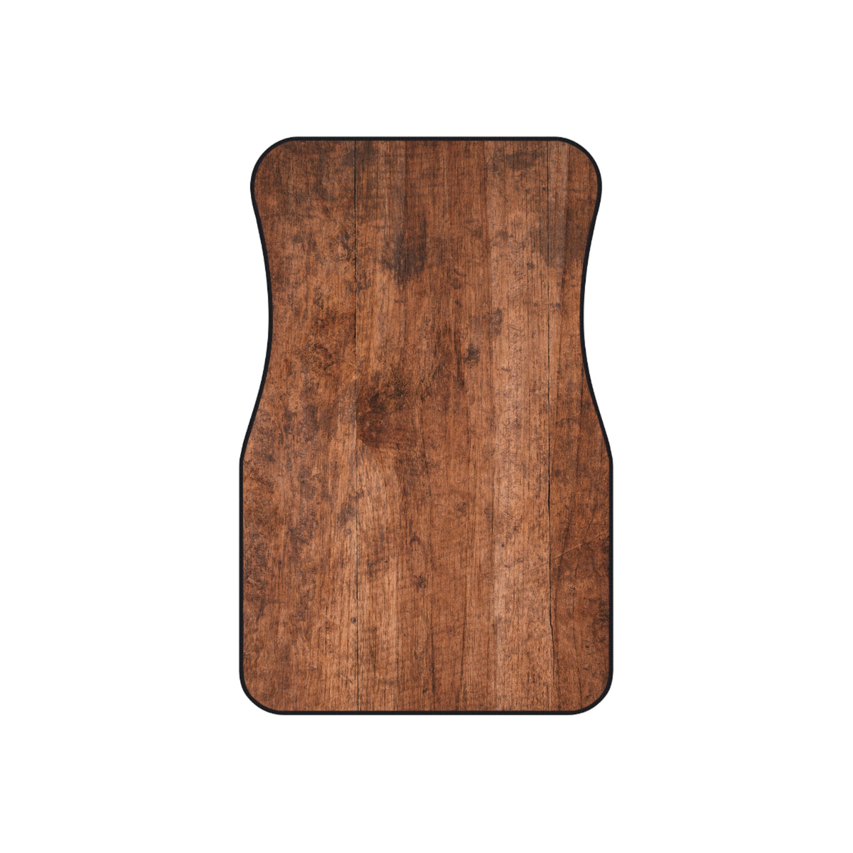 Rustic Wood Car Floor Mats – Brown 4-Piece Set