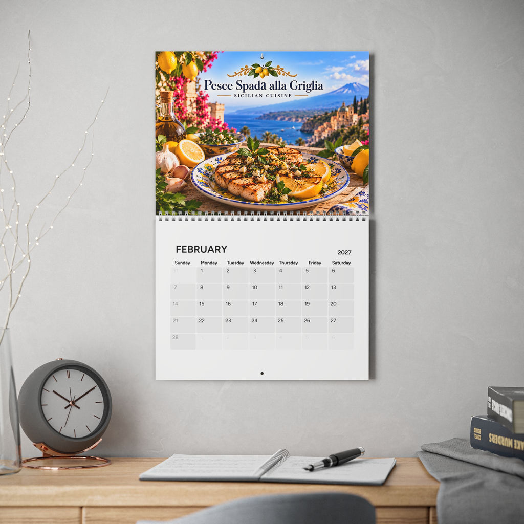 Sicily 2027 Wall Calendar – Sicilian Food & Culture