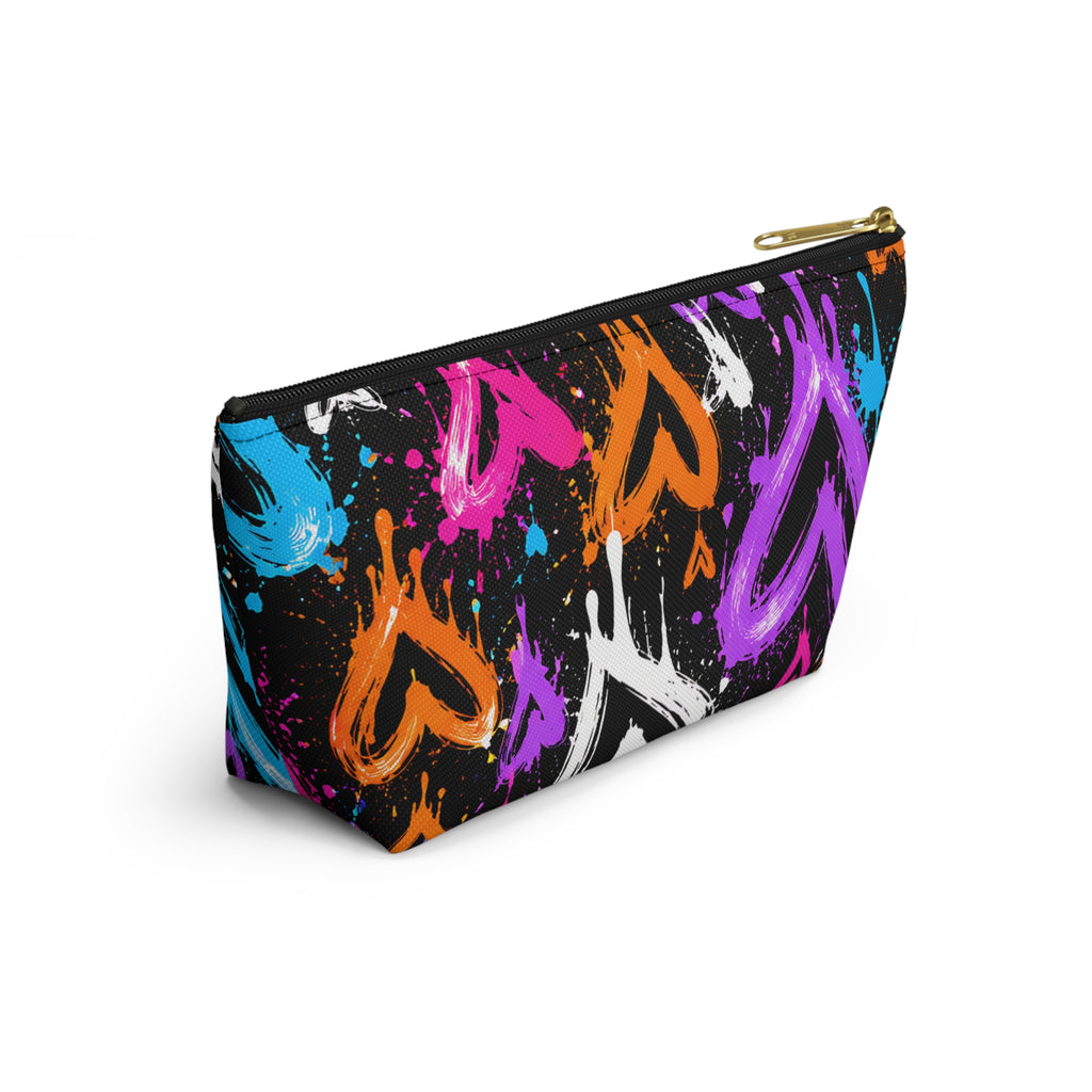 Graffiti Heart Pouch – Colorful Street Art Print