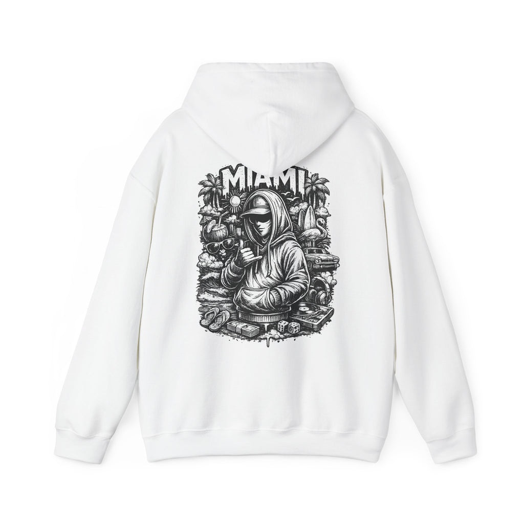 Miami Hoodie Streetwear Graphic Sweatshirt Urban Style Pullover Hip Hop Hoodie Gift for Men