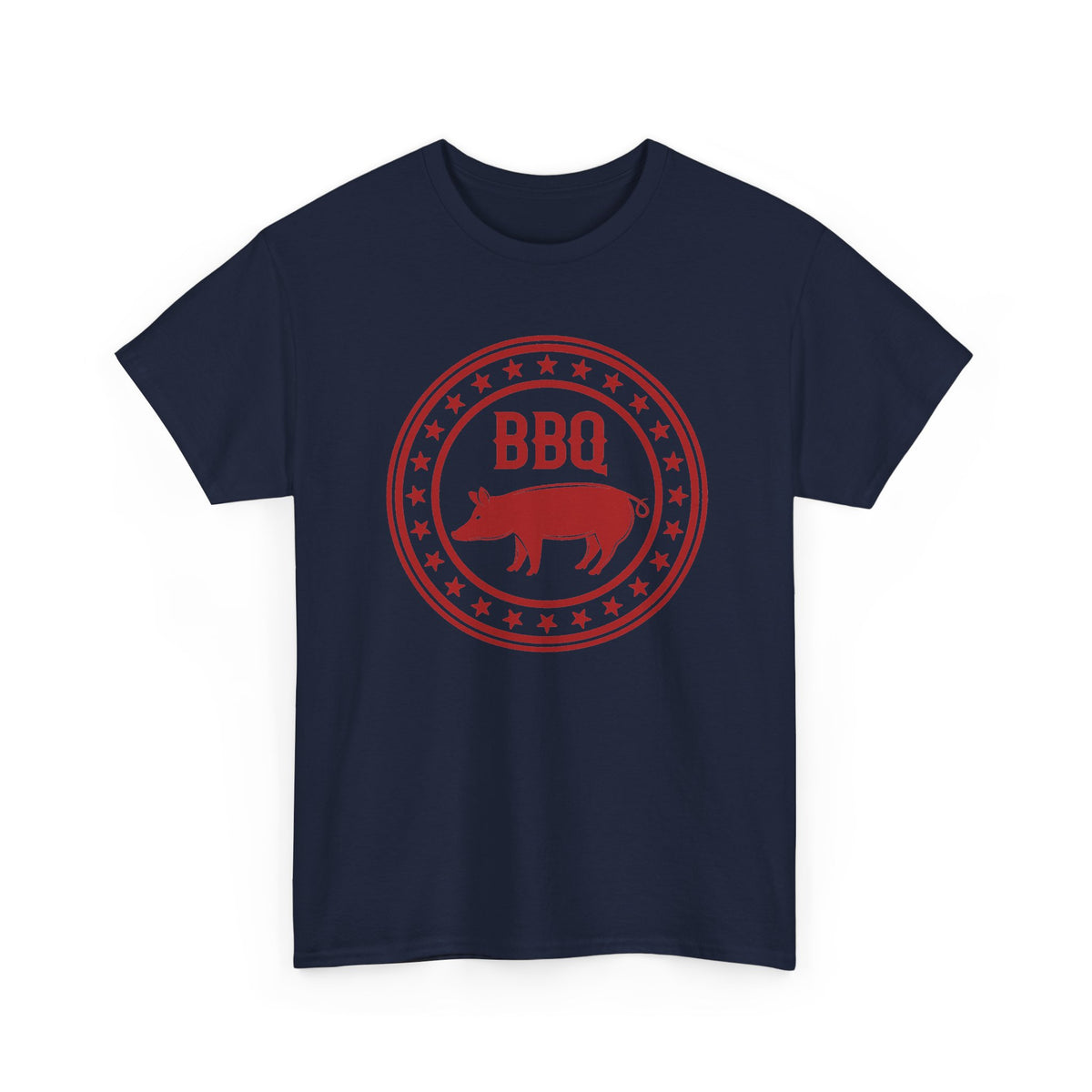 BBQ Pig T-Shirt – Vintage Red Barbecue & Grill Graphic Tee