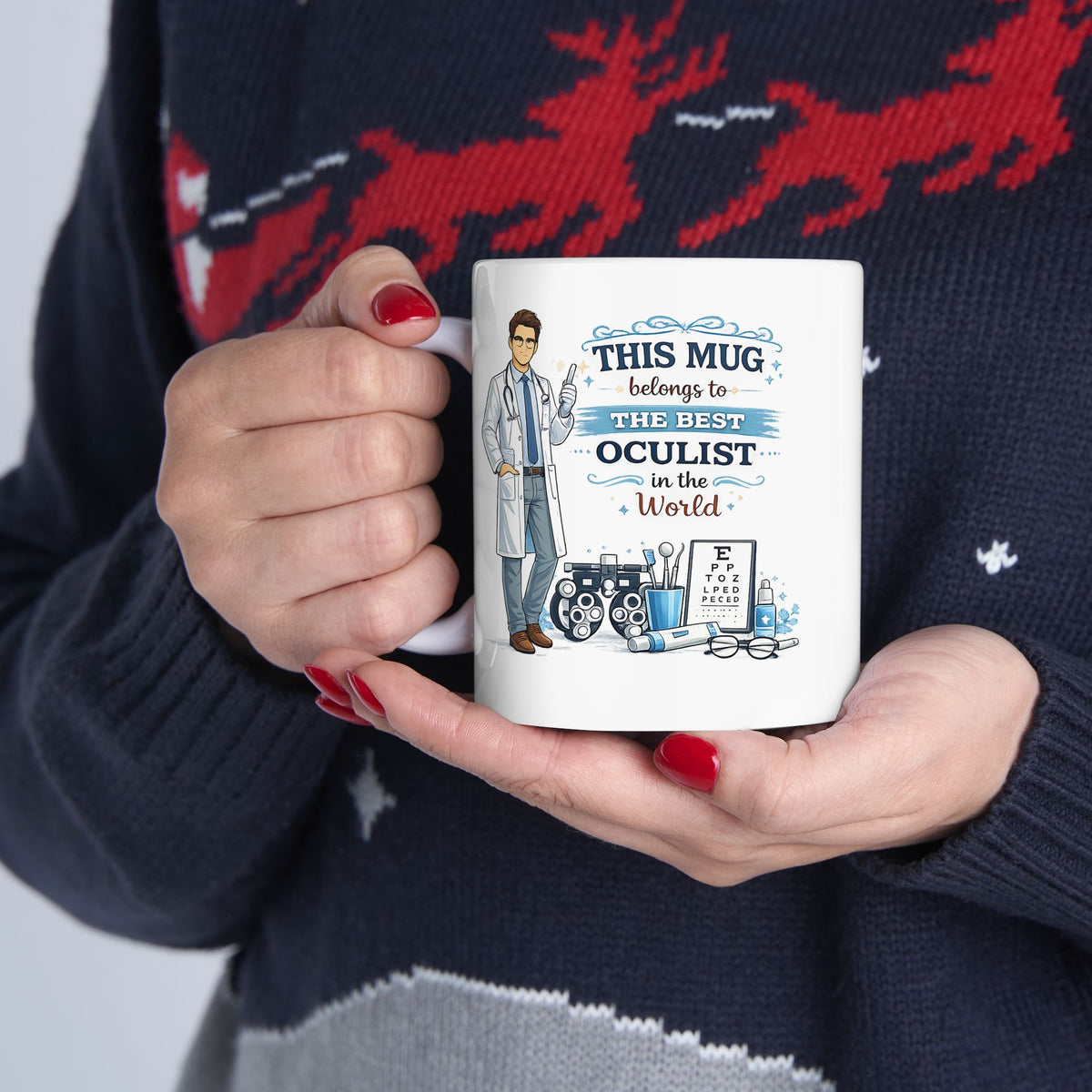 Best Oculist Mug  This Mug Belongs To The Best Oculist in the World, Eye Doctor Coffee Mug Gift