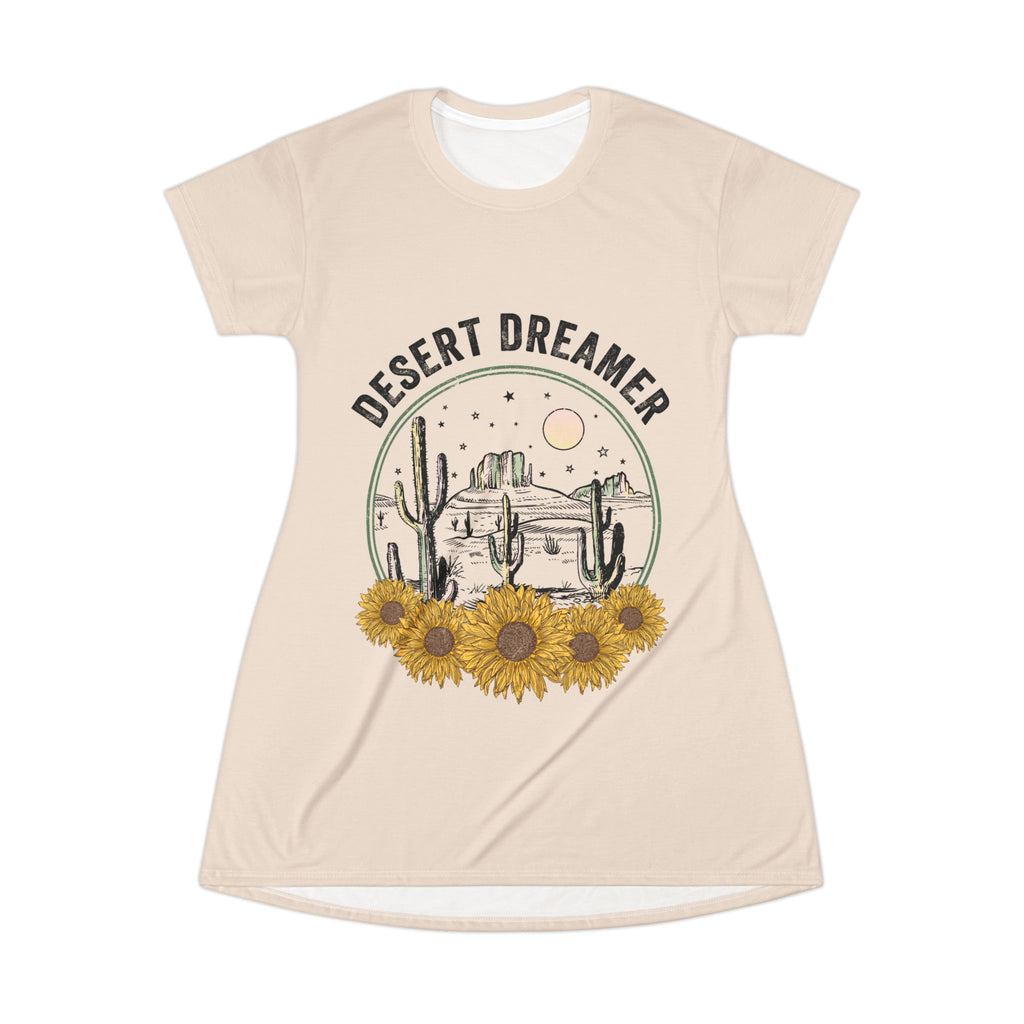 Desert Dreamer T-Shirt Dress – Western Sunflower Graphic