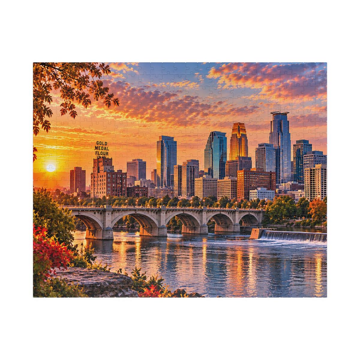 Minneapolis Minnesota Puzzle – City Skyline Jigsaw Puzzle (110, 252, 520, 1014-piece)
