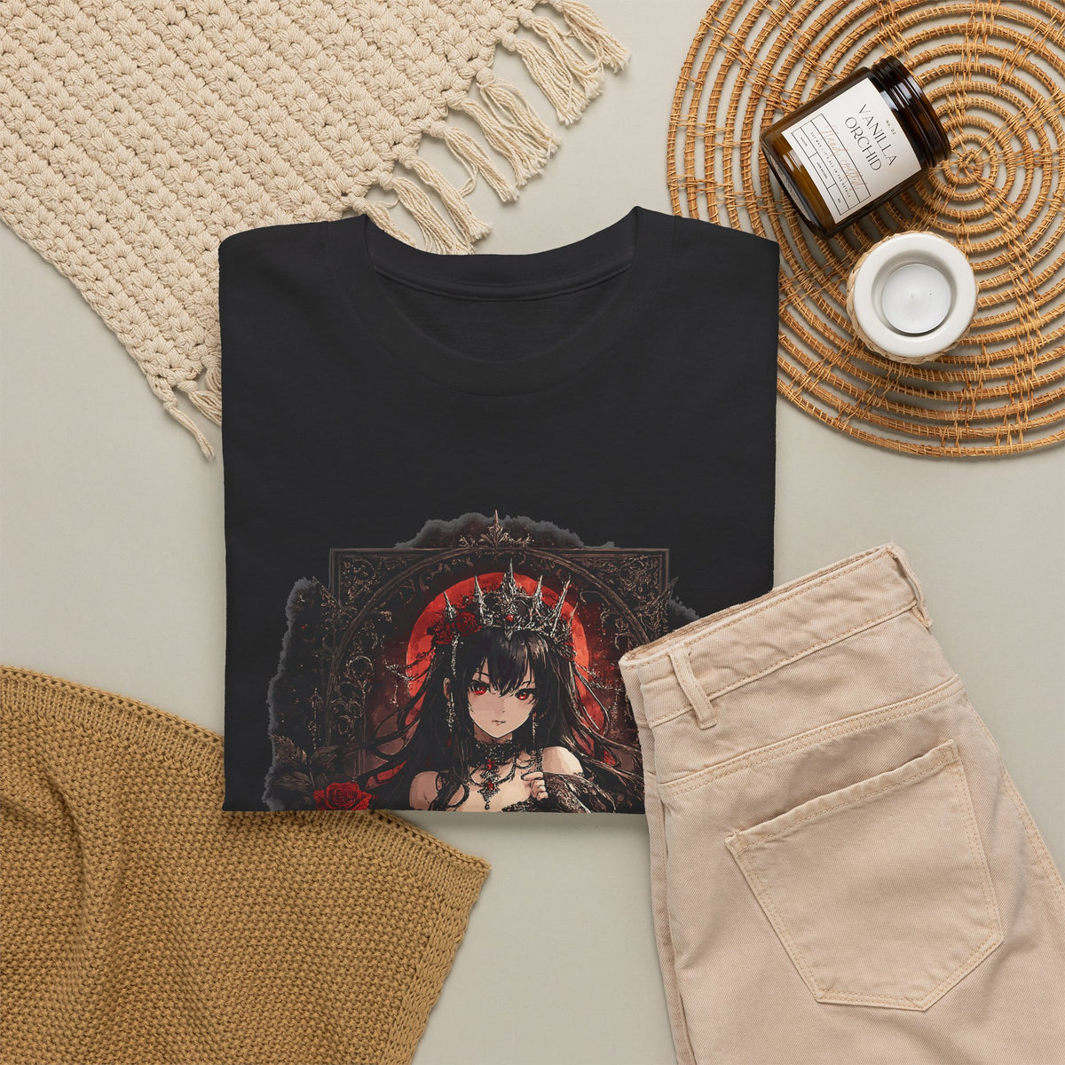Queen of Darkness T-Shirt – Gothic Girl Dark Fantasy Graphic Tee