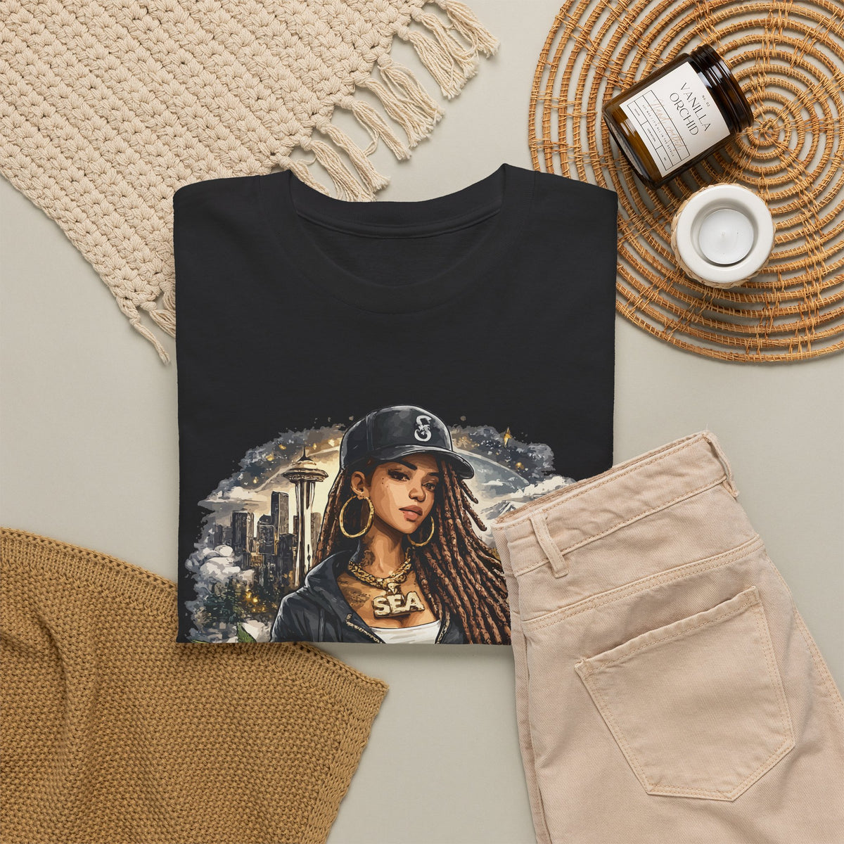 Seattle T-Shirt – Vintage Skyline, Coffee & Portrait Graphic Tee