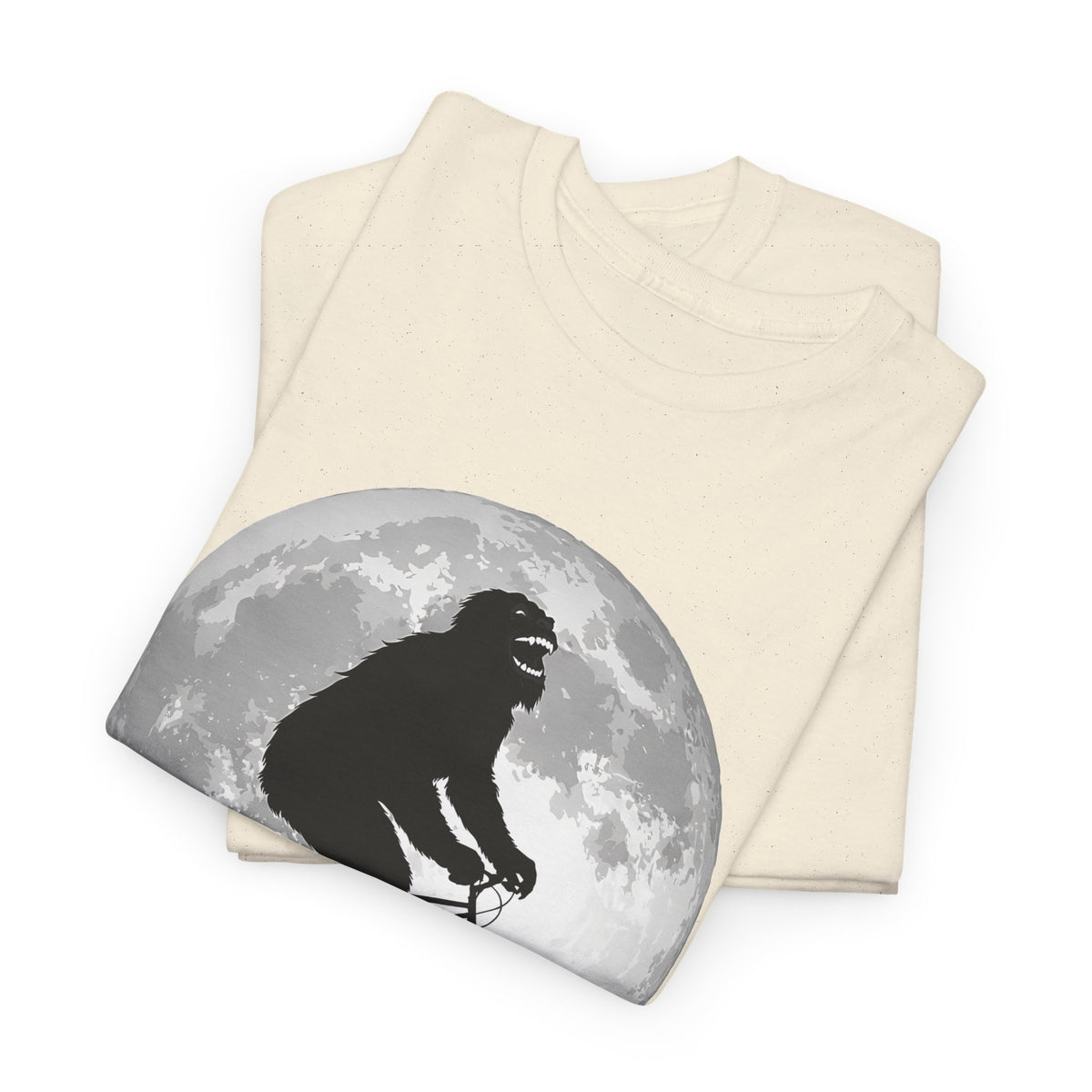 Bigfoot Bicycle T-Shirt – Moon & Nature Adventure Graphic Tee