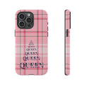 Pink Plaid Queen Phone Case – Preppy Tartan Tough Case