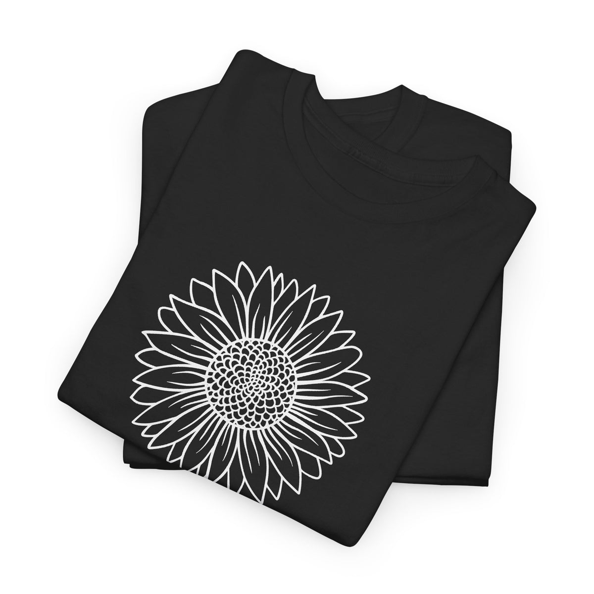 Minimal Sunflower T-Shirt – Floral Line Art Graphic Tee