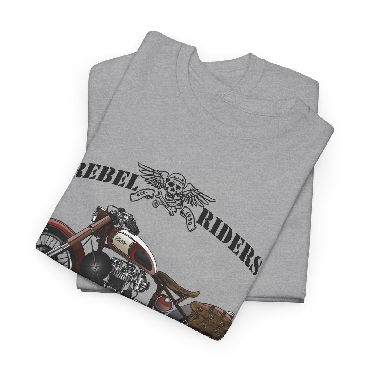 Rebel Riders T-Shirt – Vintage Motorcycle Biker Graphic Tee