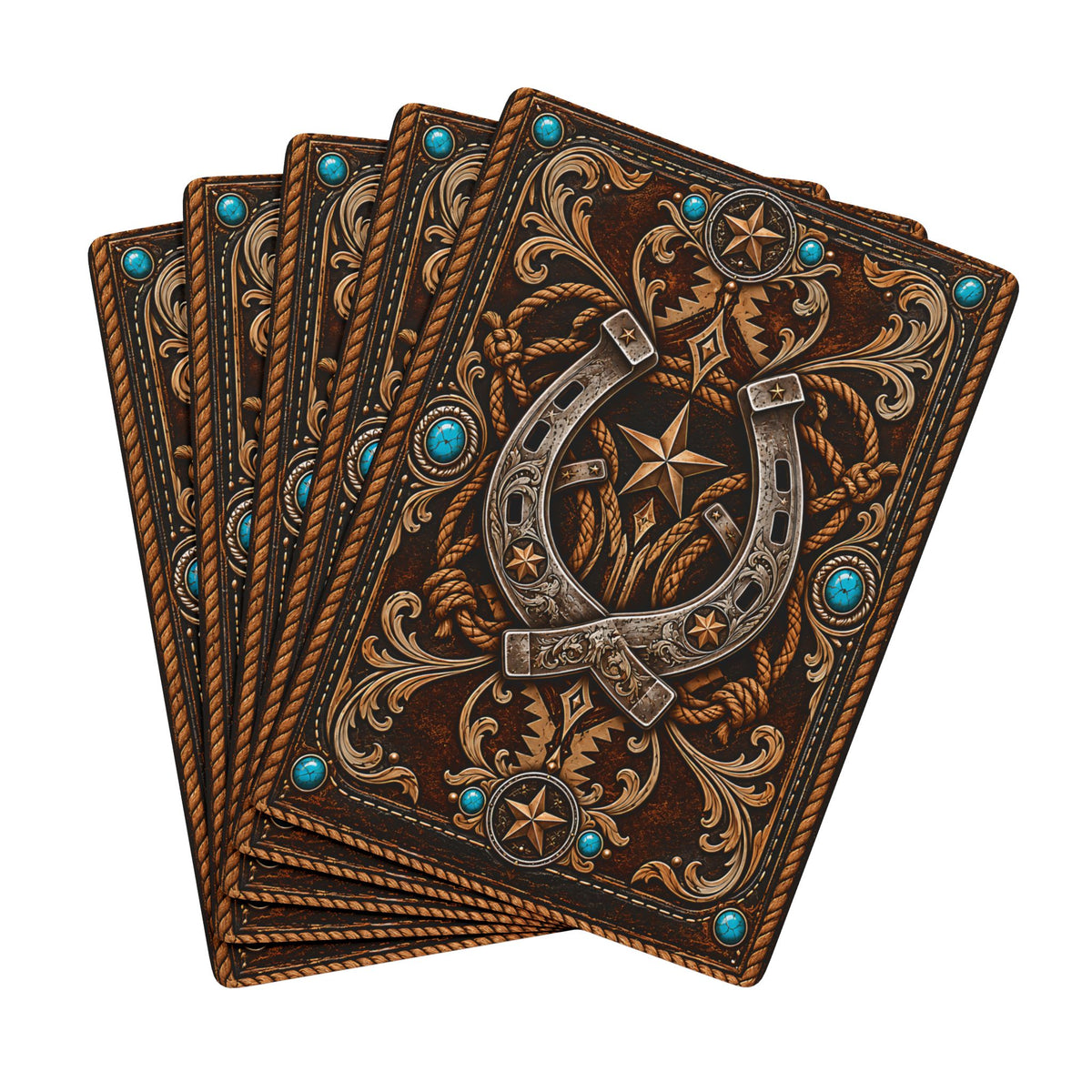 Western Horseshoe Poker Playing Cards – Vintage Cowboy Design