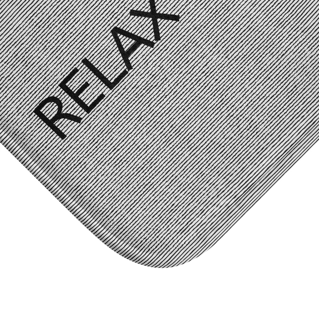 Relax & Unwind Bath Mat – Minimalist Gray Bathroom Decor