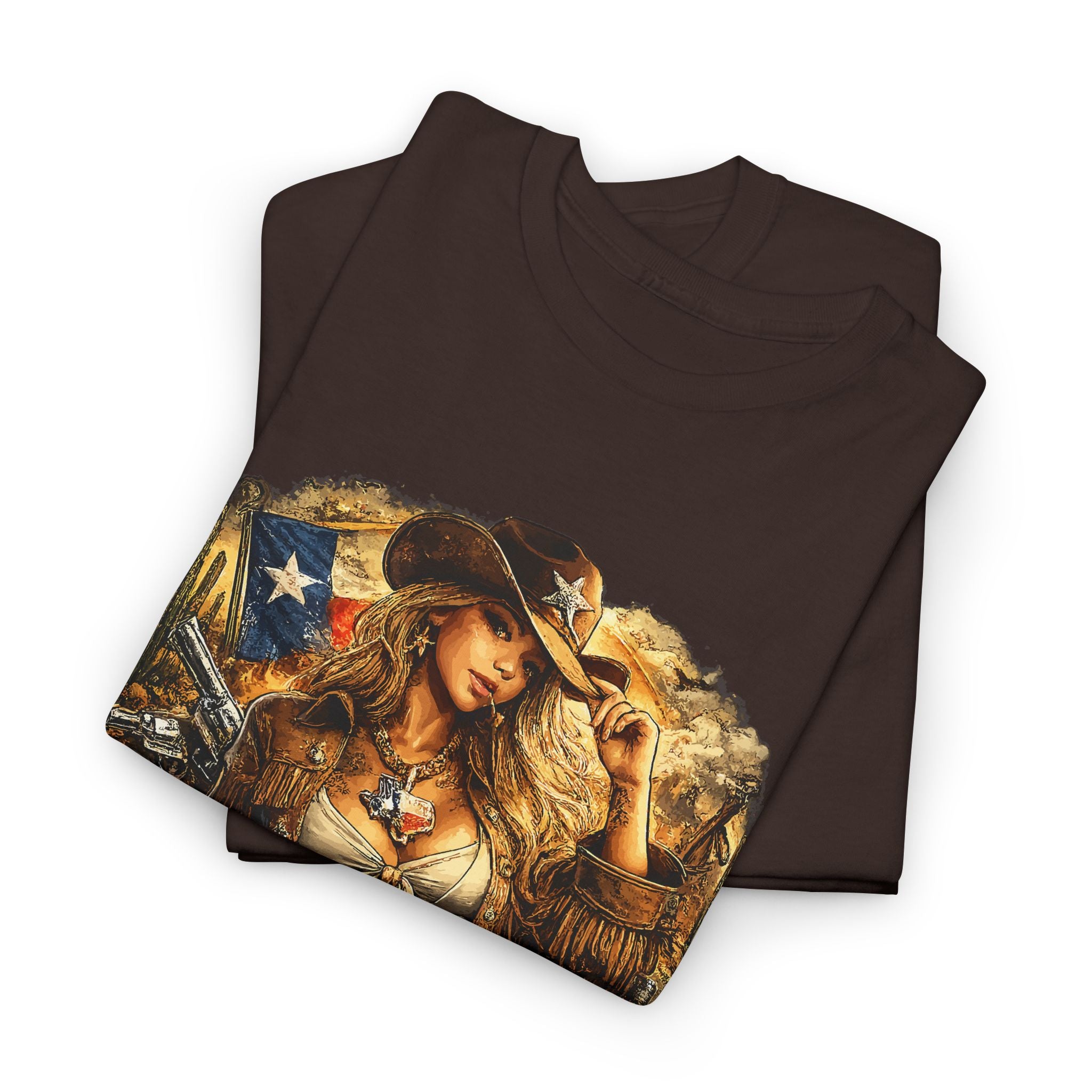 Texas Cowgirl Graphic Tee — Vintage Western Rodeo T-Shirt – Bamerix