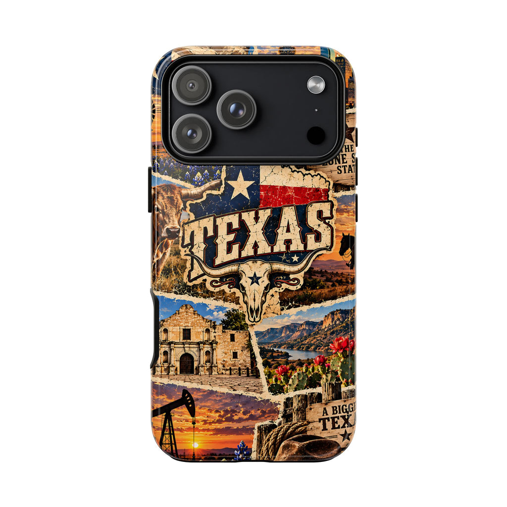 Texas Travel Collage Phone Case – Vintage Western Tough Case