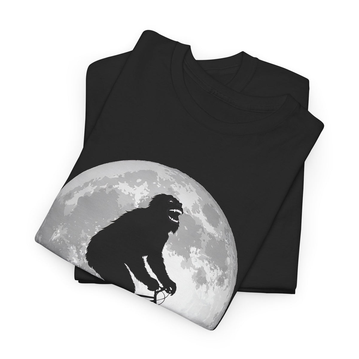 Bigfoot Bicycle T-Shirt – Moon & Nature Adventure Graphic Tee