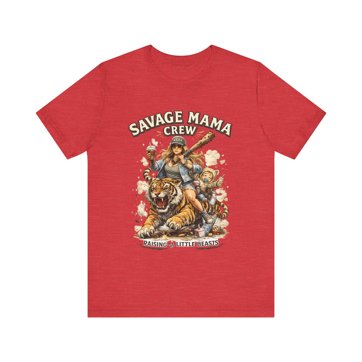 Savage Mama Crew Shirt  Funny Mom T Shirt, Strong Mom Graphic Tee, Cool Mom Life Gift