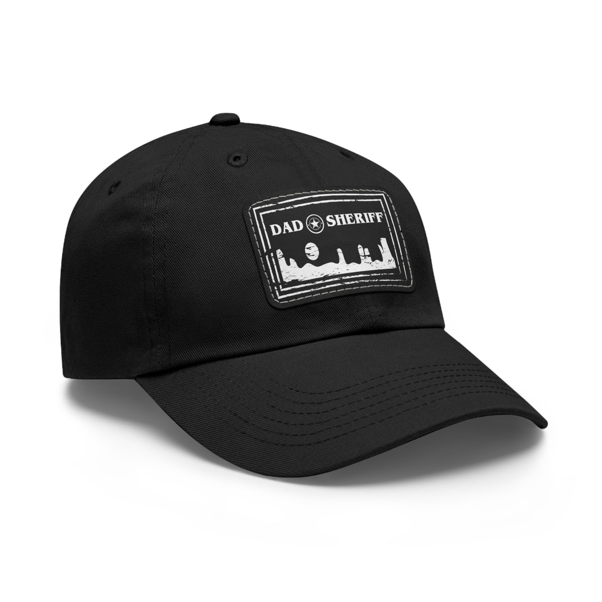 Dad Sheriff Leather Patch Hat – Western Law Enforcement Baseball Cap