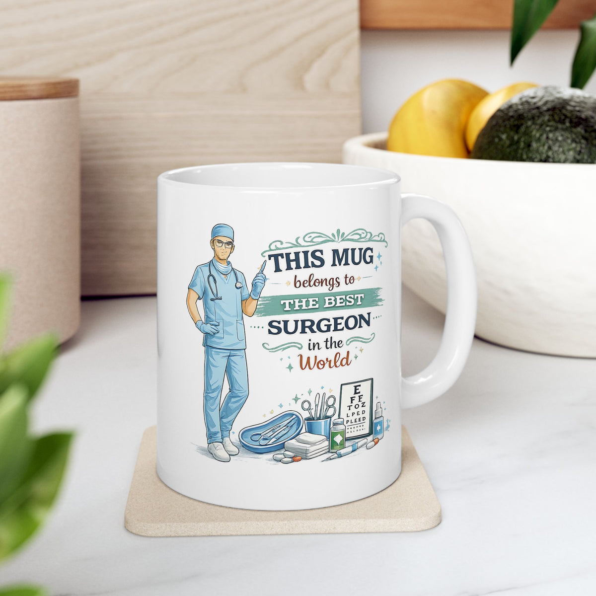 Best Surgeon Mug This Mug Belongs To The Best Surgeon in the World, Doctor Coffee Mug Gift