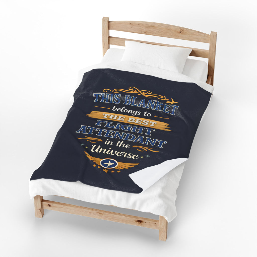 Best Flight Attendant Blanket  Gift for Flight Attendant  Cabin Crew Appreciation Gift  Aviation Throw Blanket