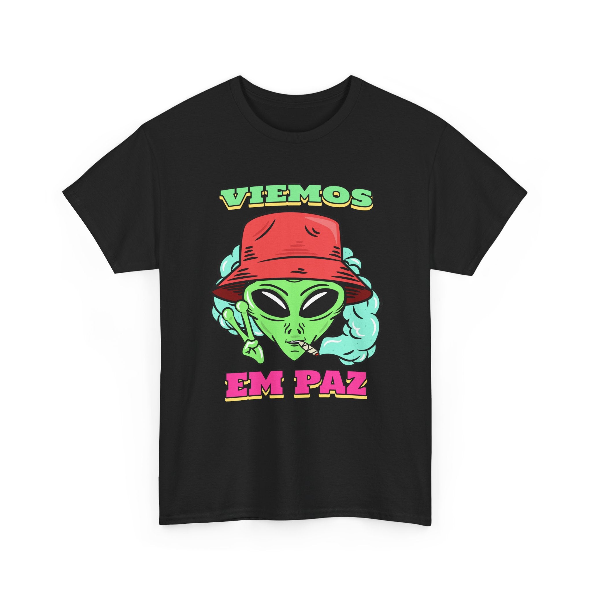 Alien Peace T-Shirt — "Viemos Em Paz" Retro Graphic Tee