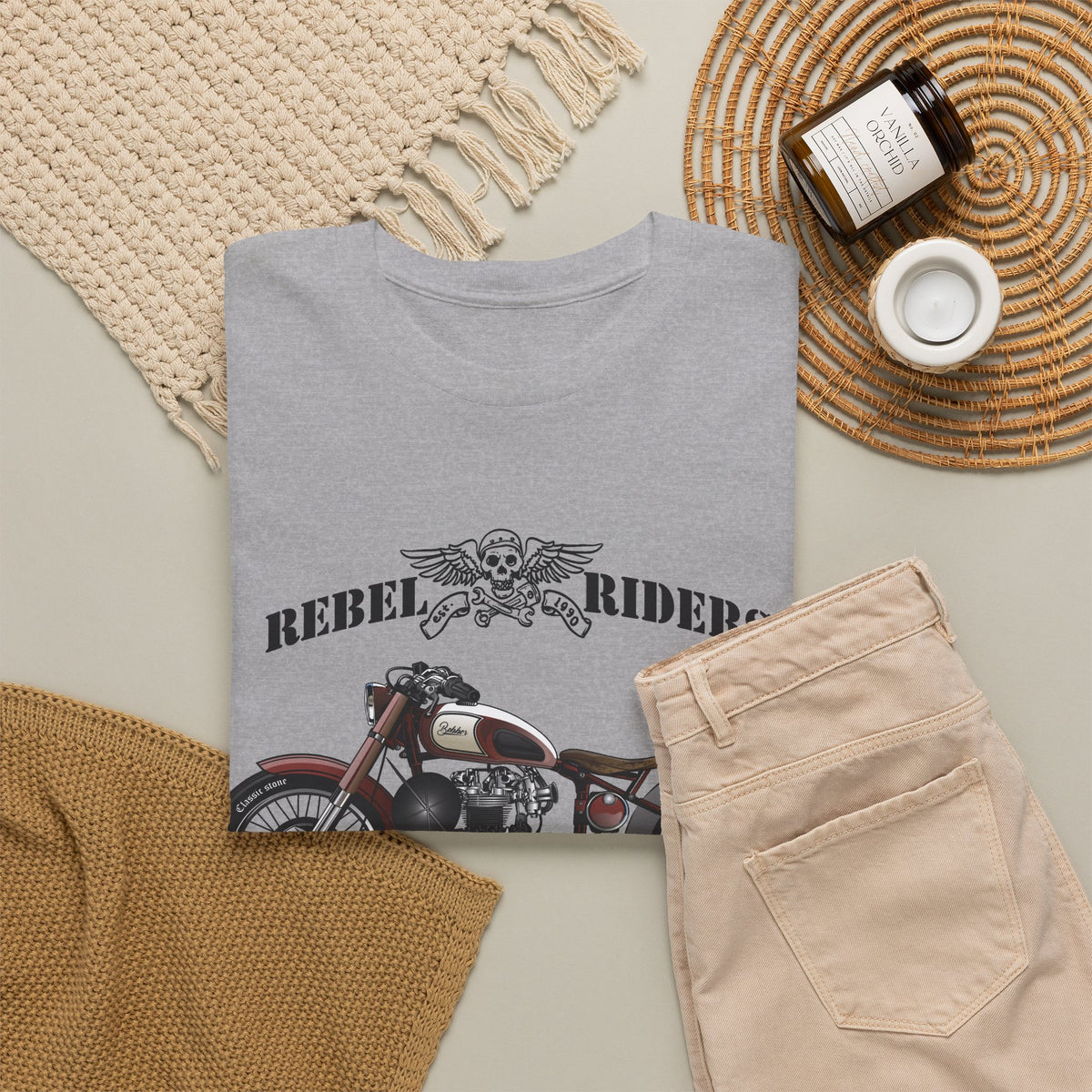 Rebel Riders T-Shirt – Vintage Motorcycle Biker Graphic Tee
