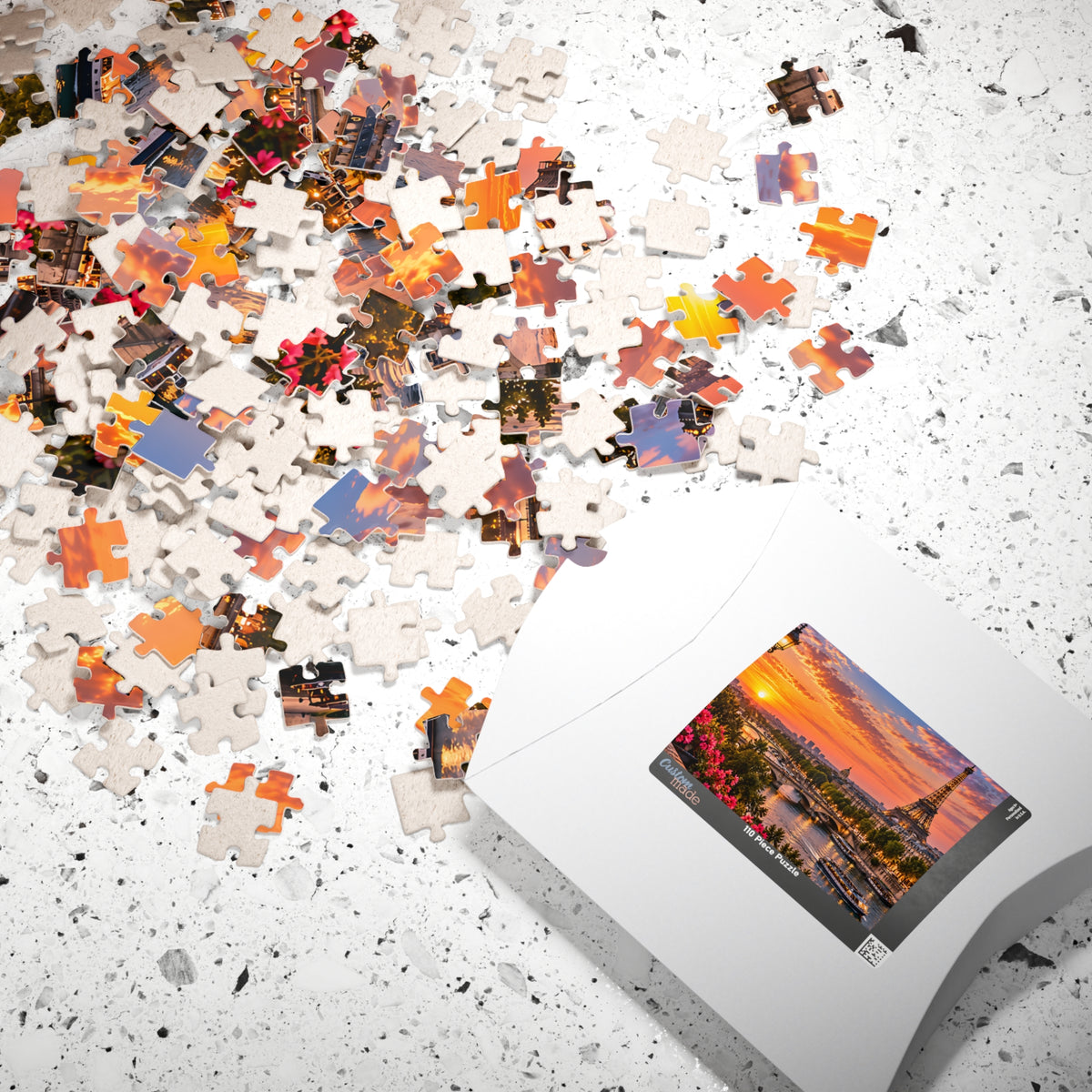 Paris France Puzzle – Eiffel Tower Sunset Jigsaw Puzzle 110/252/520/1014-Piece