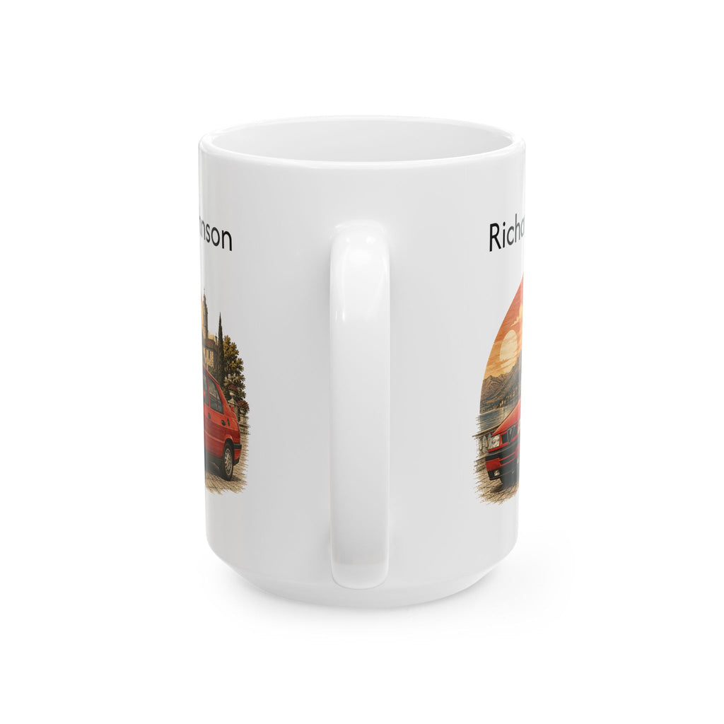 Personalized Name Classic Red Sports Car Mug – Vintage Italian Car Gift