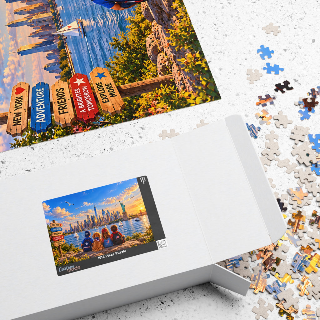New York City USA Puzzle – Statue of Liberty Jigsaw Puzzle (110, 252, 520, 1014-piece)