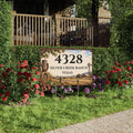 Personalized Ranch Yard Sign – Custom House Number & Property Name Sign – Y1