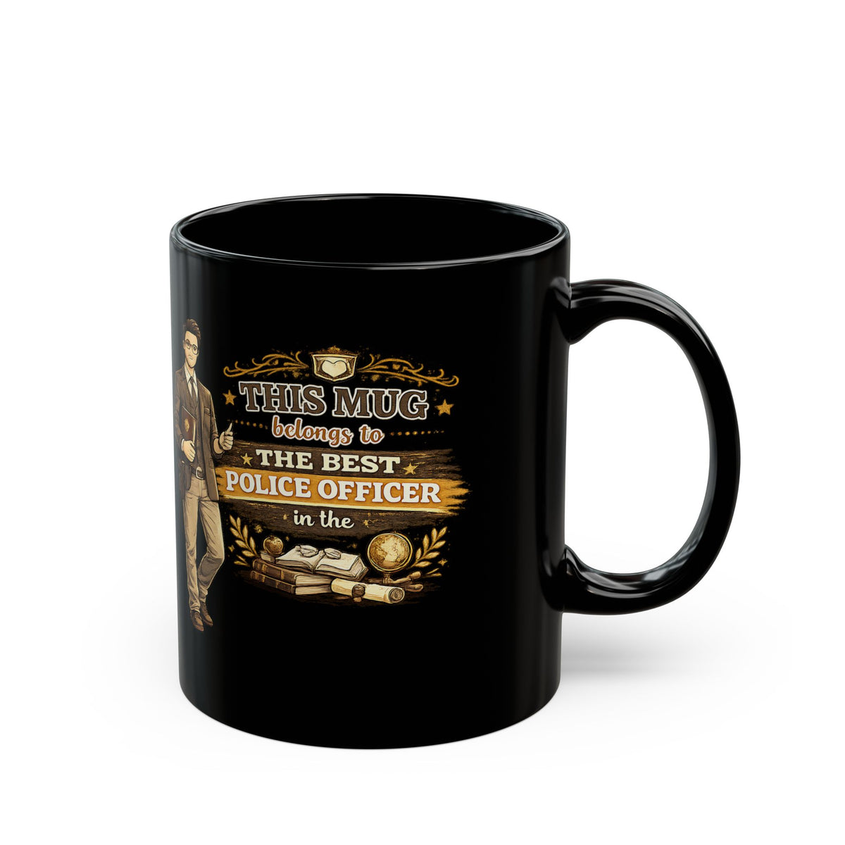 Best Police Officer Mug  This Mug Belongs To The Best Police Officer in the World, Law Enforcement Coffee Mug Gift