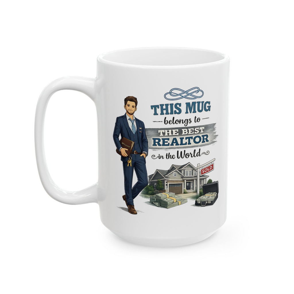 Best Realtor Mug This Mug Belongs To The Best Realtor in the World, Real Estate Agent Coffee Mug Gift