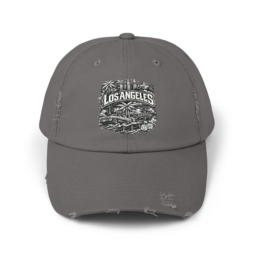 Los Angeles Distressed Cap – Vintage California Graphic Baseball Hat