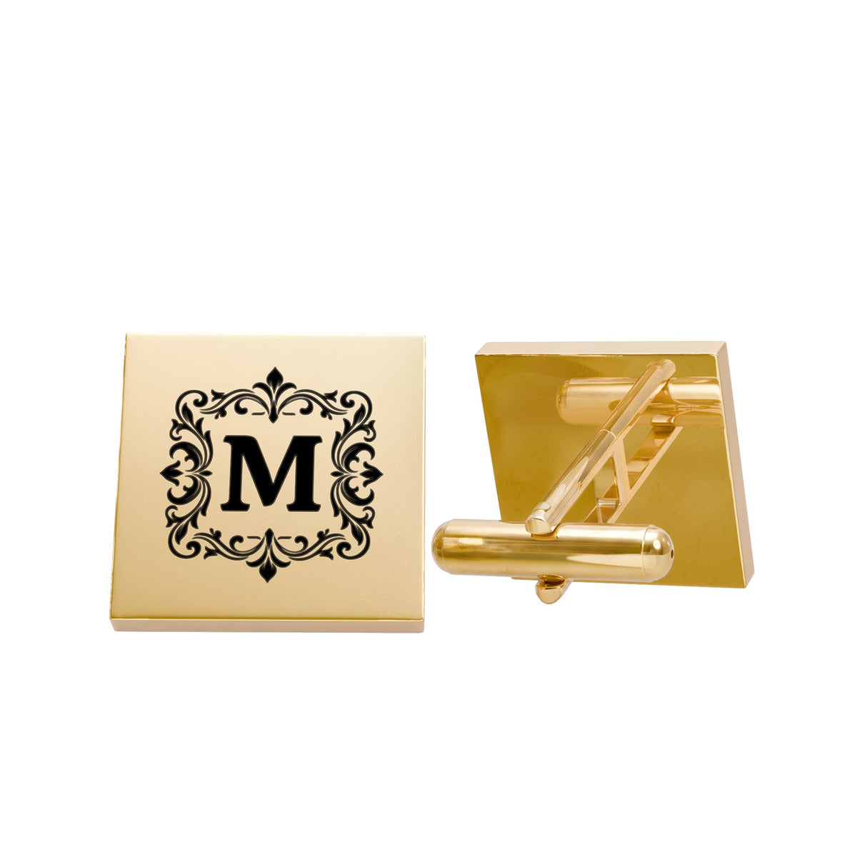 Personalized Initial Cufflinks – Engraved Monogram Gift for Him