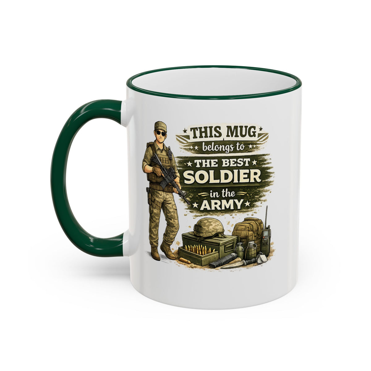 Best Army Soldier Mug This Mug Belongs To The Best Soldier in the Army, Military Coffee Mug, Army Gift