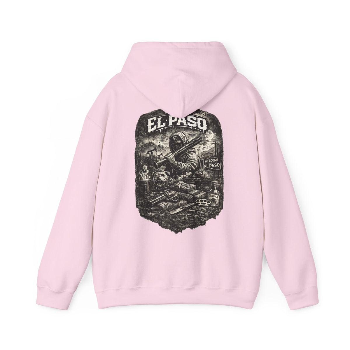 El Paso Hoodie Texas Border Streetwear, Dark Western Graphic Hoodie, Urban Unisex Sweatshirt