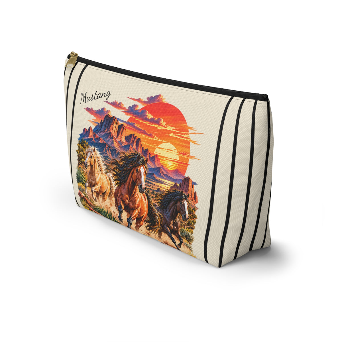 Wild Mustang Pouch – Western Desert Horse Graphic