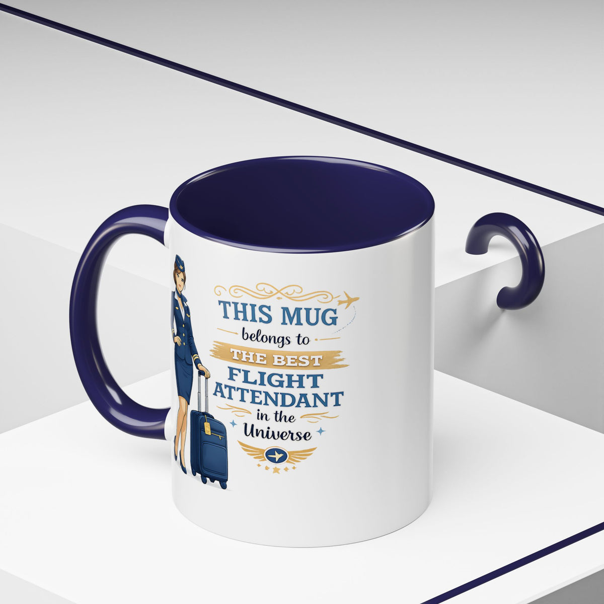 Best Flight Attendant Mug  This Mug Belongs To The Best Flight Attendant in the Universe, Cabin Crew Coffee Mug Gift