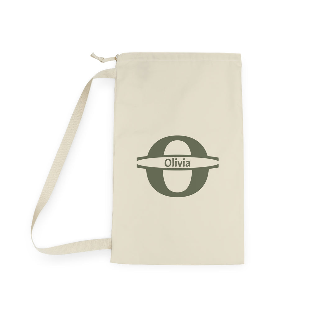 Personalized  Monogram Laundry Bag | Personalized Initial Canvas Laundry Bag