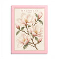 Magnolia Botanical Framed Poster – Vintage Floral Wall Art