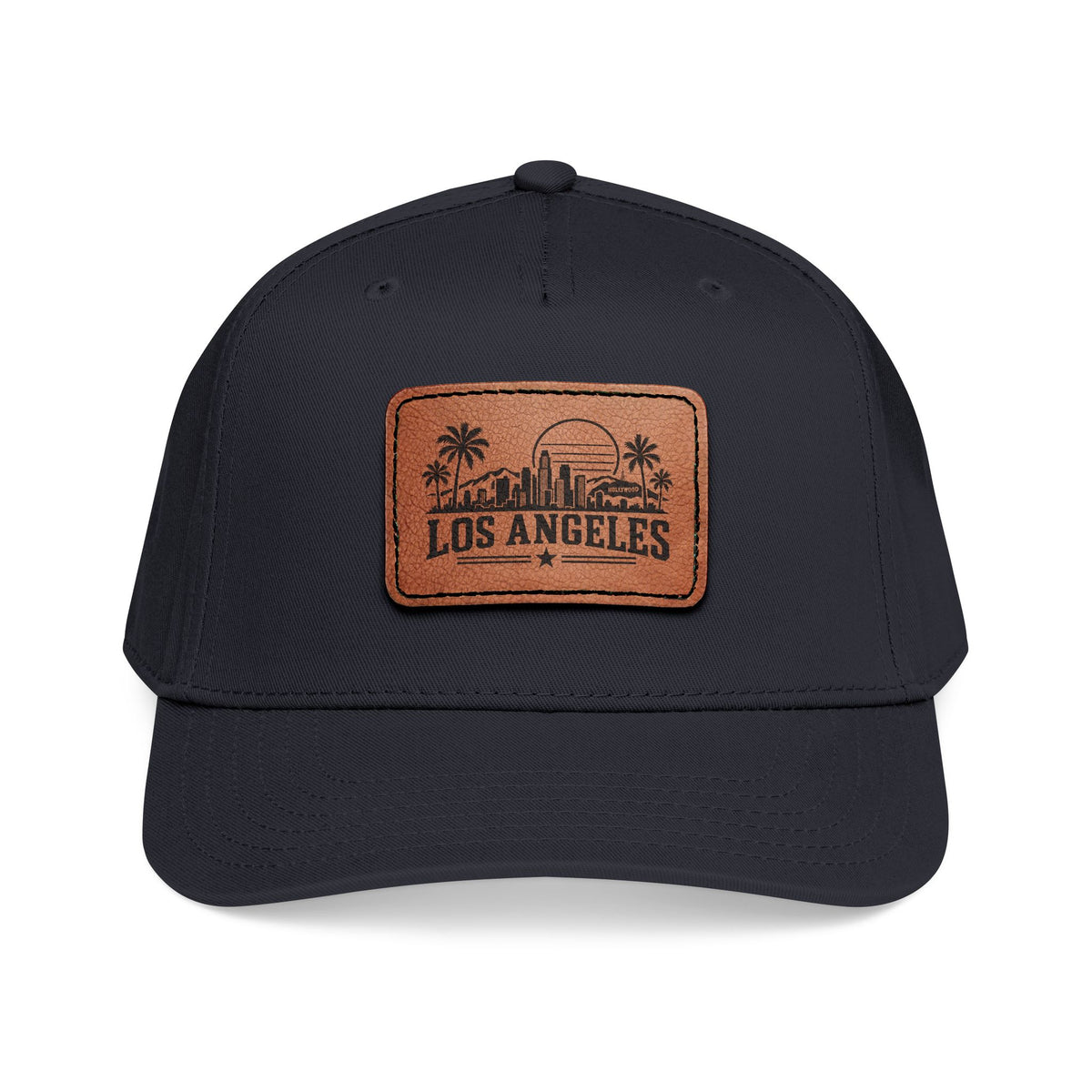 Los Angeles Leather Patch Mid Profile Baseball Cap – California City Hat