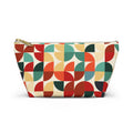 Retro Geometric Pouch – Mid-Century Color Block Print